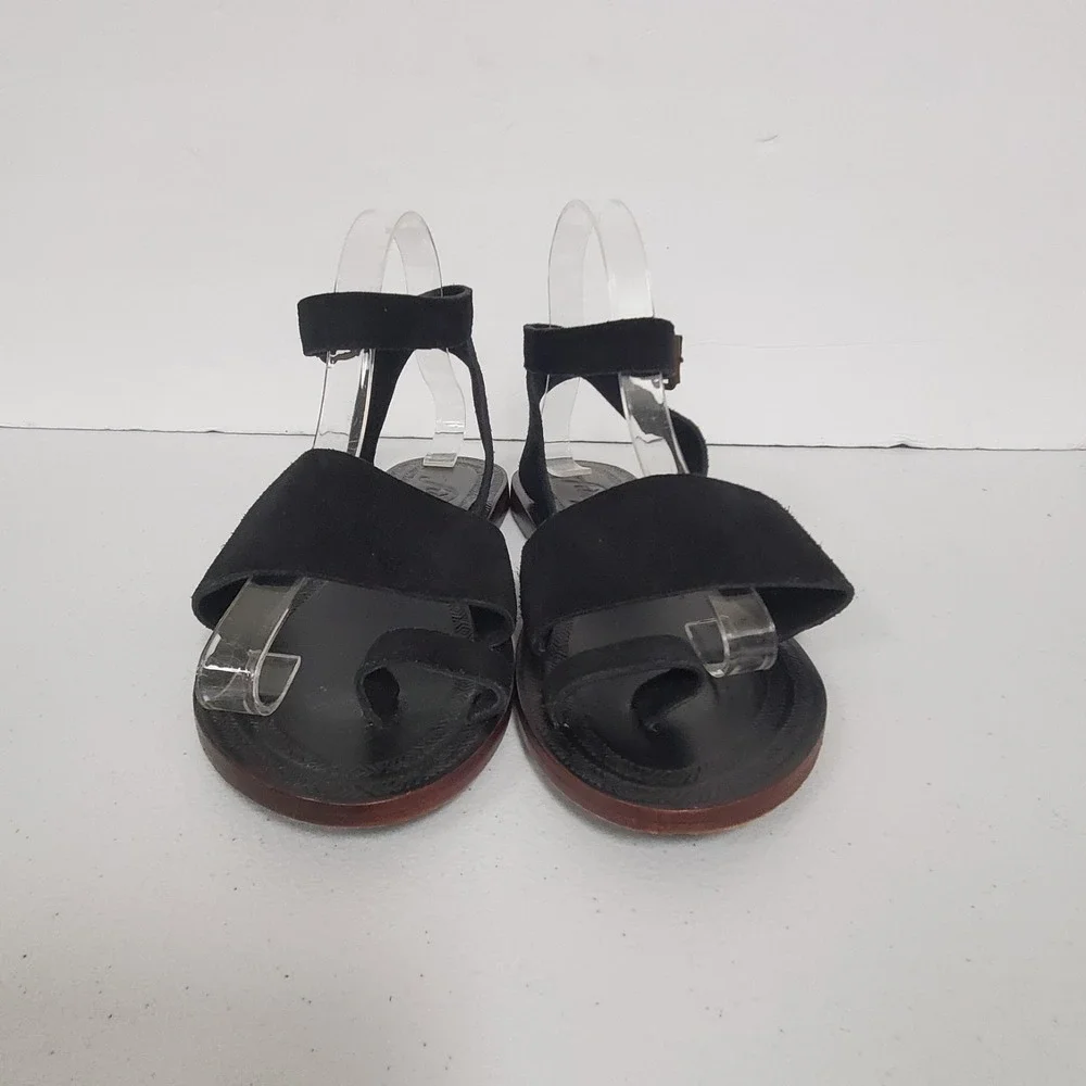 Free People Womens Suede Leather Gladiator Sandals Size 9 US 39 EU Black Neutral
